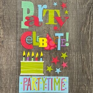 💞 New Celebrate Party Glitter Scrapbook Craft Stickers